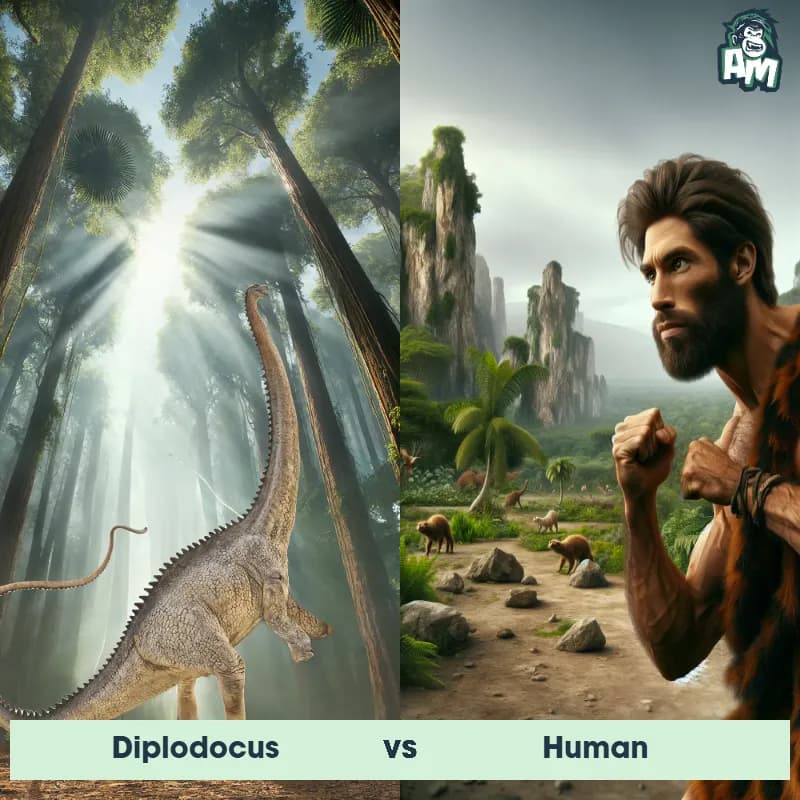 Diplodocus vs Human - Animal Matchup
