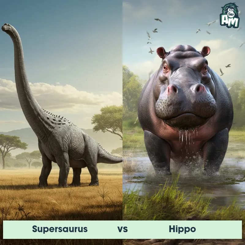 Supersaurus vs Hippo - Animal Matchup Supersaurus vs Hippo - Animal Matchup